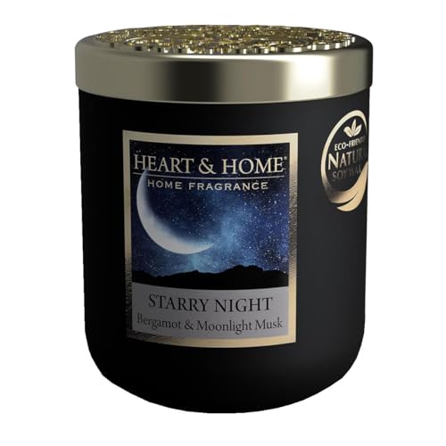 Duftkerze, kleines Glas, 110 g / 30 h, Duft Sternennacht (Bergamotte, Lavandin, Geranie, kleines Getreide) Heart & Home von Heart & Home