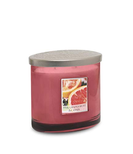 Heart & Home Ellipse Kerze mit 2 Dochten, Pink Grapefruit & Cassis von Heart & Home