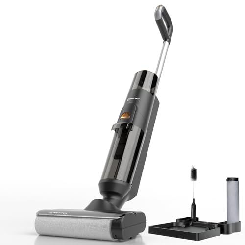 Hearten Nass Trockensauger, Selbstreinigung, Staubsauger mit Wischfunktion, Kantenreinigungsbürste, Für Hartböden, Tierhaare, Intelligente Schmutzerkennung, Sprachansagen. von Hearten