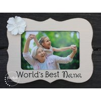Benutzerdefinierte Welten Beste Nana Rustikaler Bilderrahmen 10x150 - Geschenke Personalisierter Rahmen Für Großeltern Schwangerschaftsgeschenke Neu von HeartfeltByHeatherDS