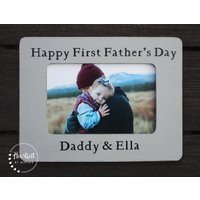 Erstes Vatertagsgeschenk - Papa Geschenk Von Tochter Erster Vatertag Rahmen An Personalisierter Bilderrahmen von HeartfeltByHeatherDS