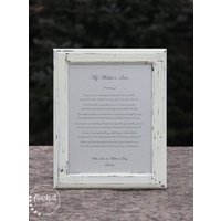 Gedicht Für Mama Einzigartiges Geschenk Zum Muttertag Bedrängt Rustikaler Rahmen Mutter Von Tochter Sohn Des Braut Bräutigam von HeartfeltByHeatherDS