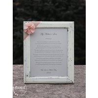 Gedicht Für Mama Einzigartiges Geschenk Zum Muttertag Bedrängt Rustikaler Rahmen Mutter Von Tochter Sohn Des Braut Bräutigam von HeartfeltByHeatherDS