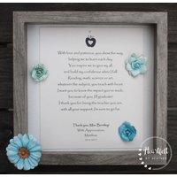 Lehrer Danke Gedicht Schattenbox Rahmen Benutzerdefinierte Poesie Wertschätzung Geschenk Ende Des Schuljahres Besondere von HeartfeltByHeatherDS