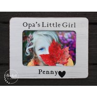 Opa Geschenk - Opas Kleines Mädchen Bilderrahmen Für Von Enkelin Enkelkind Custom 4x6 Rahmen von HeartfeltByHeatherDS