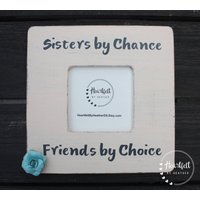 Sisters By Zufall Freunde Nach Wahl Rustikaler Bilderrahmen - Große Schwester Geschenk Kleine Geschenke Geburtstagsgeschenke Schwiegermutter von HeartfeltByHeatherDS