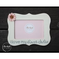 Tante Rahmen - Personalisierter Bilderrahmen Für Macht Süßes Geschenk Von Nichte Oder Neffe 4x6 Benutzerdefinierter in 30 Farben von HeartfeltByHeatherDS