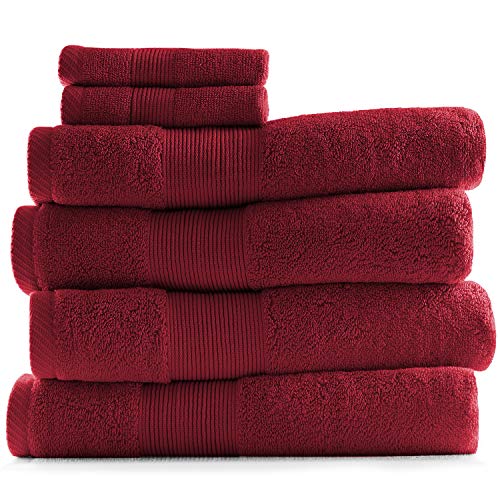 Hearth & Harbor 700 GSM Hand & Bath Collection - 100% Baumwolle Luxus Set aus 4 Badetuch - Ultra weich & saugstark Strand Spa & Bad Body Duschtücher 4 Waschlappen Bordeaux rot Hearth & Harbor 700 GSM Hand & Bath Collection - 100% Baumwolle Luxus Set aus 4 Badetuch - Ultra weich & saugstark Strand Spa & Bad Body Duschtücher 4 Waschlappen Bordeaux rot von Hearth & Harbor