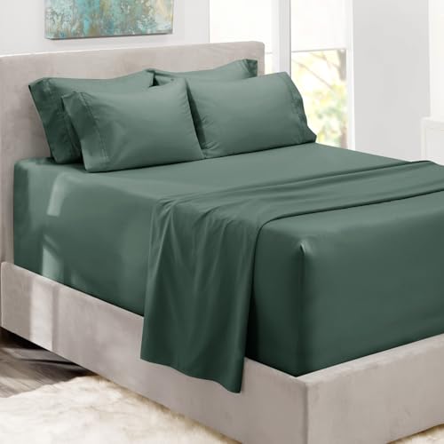 Hearth & Harbor Extra tiefes Bettwäsche-Set für King-Size-Betten – passend für Matratzen mit Einer Tiefe von 45,7-61 cm – extra Tiefe Bettlaken – 6-teiliges Kingsize-Bettlaken – Kingsize-Bettlaken von Hearth & Harbor