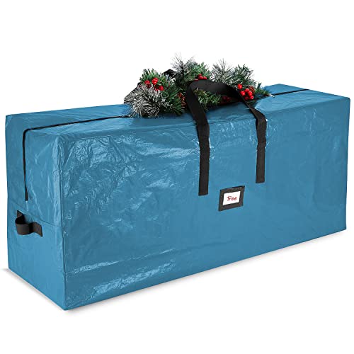 Hearth & Harbor Weihnachtsbaum-Aufbewahrungstasche – passend für bis zu 2,7 m lange Weihnachtsbäume – große Weihnachtsbaum-Aufbewahrungsbox aus strapazierfähigem, wasserdichtem Stoff mit Griffen und von Hearth & Harbor