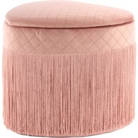 Hearthome & Living | Pouf Paulas Samt von Hearthome & Living