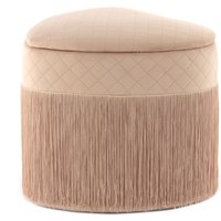 Hearthome & Living | Pouf Paulas Samt von Hearthome & Living