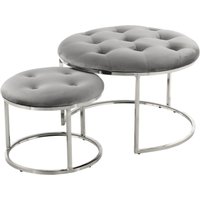 Hearthome & Living | Set mit 2 Poufs Becky von Hearthome & Living