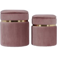 Hearthome & Living | Set mit 2 Poufs Zora von Hearthome & Living