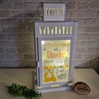 Abschiedsgeschenk Fotolaterne Beispiel Für Fuchsgruppe Als Geschenk Erzieher-In, Lehrer-In, Tagesmutter von Heartlightsgeschenke