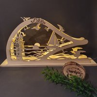 Maritime Motivleuchte Schwibbogen Nautical Leuchtturm Segeln von Heartlightsgeschenke
