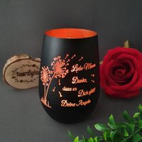 Windlicht Beste Mama Danke Lasergraviert Mit Wunschspruch Name Leuchtglas Geschenk Muttertag Freunde Gravur Grablicht Vase Kerzenhalter von Heartlightsgeschenke