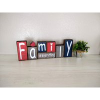 Familie Ist Alles Zeichen - Religiöse Vinyl-Buchstaben-Blöcke Block-Set Schrift Familie Ist Alles Zeichen - Religiöse Vinyl-Buchstaben-Blöcke Block-Set Schrift von HeartnHandsTreasures