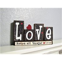 Holzblöcke - Liebe Bären Alle Dinge Blöcke Religiöse Vinyl-Buchstaben-Blöcke Rustikale Schrift Holzblöcke - Liebe Bären Alle Dinge Blöcke Religiöse Vinyl-Buchstaben-Blöcke Rustikale Schrift von HeartnHandsTreasures