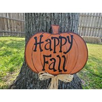 Kürbis Schild "Happy Fall" Kürbis Schild "Happy Fall" von HeartnHandsTreasures