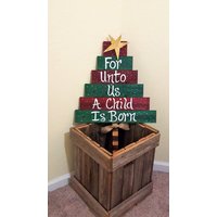 Weihnachtsbaum Yard Art - Rustikales Feiertags-Yard-Schild Weihnachtsdekor Weihnachtsbaum Yard Art - Rustikales Feiertags-Yard-Schild Weihnachtsdekor von HeartnHandsTreasures