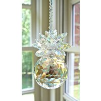 Crystal Ananas Sonnenfänger, 30 Mm Swarovski Kristallkugel Und Oktagone, Fensterschmuck, Prisma - "Isabella" Heartstrings By Morgan von HeartstringsByMorgan