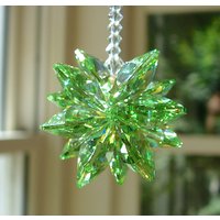 Grüner Swarovski Suncatcher Kristall Für Haus Oder Auto, Peridot Cluster - "stella Peridot" Rückspiegel Dekor von HeartstringsByMorgan