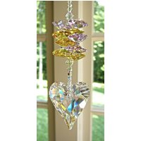 "Herz Sonnenfänger, Prisma, Regenbogen Maker, Hergestellt Mit Swarovski Kristallen - "Claire" von HeartstringsByMorgan