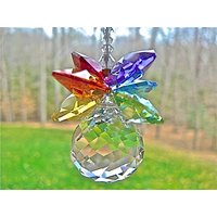 Swarovski Ananas Fenster Regenbogen Maker, Sonnenfänger, Kristallball Prisma Mit Regenbogenfarbenem Cluster - "Olivia" von HeartstringsByMorgan