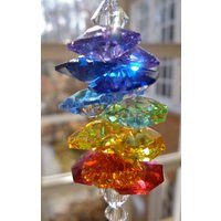 Swarovski Kristallherz Suncatcher, Einer Unserer Besten Regenbogenmacher, 40 Mm Mit Prisma Und Oktagonen - "Melody" von HeartstringsByMorgan