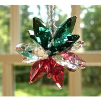 Weihnachtsschmuck Suncatcher Mit Swarovski Kristallen in Rot, Grün Und Klar, Star Cluster Für Baum, Auto Oder Haus, 12, 5 cm Lang Weihnachtsschmuck Suncatcher Mit Swarovski Kristallen in Rot, Grün Und Klar, Star Cluster Für Baum, Auto Oder Haus, 12, 5 cm Lang von HeartstringsByMorgan