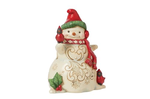Heartwood Creek by Jim Shore Snowman with Earmuffs and Cardinal Figurine von Heartwood Creek by Jim Shore