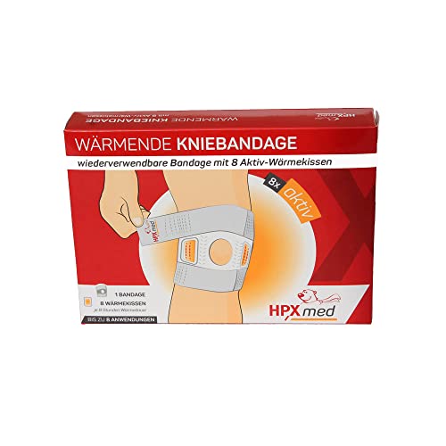 Heatpaxx Wärmende Kniebandage mit 8 Wärmepads - HPXmed von HeatPaxx