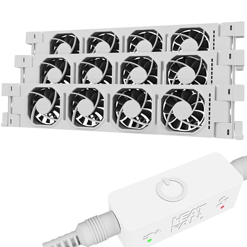 Heatfan 4 Heizkörper ventilator - Heizkörperlüfter mit WiFi-App flüsterleise <20 dB, spart bis 40% Heizkosten, einfache Montage universell lange Lebensdauer, für Heizkörper bis 110-170cm- 3 Stück Weiß von Heatfan