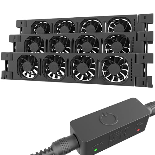 Heatfan 4 Heizkörper ventilator - Heizkörperlüfter mit WiFi-App sehr leise <20 dB, spart bis 40% Heizkosten, einfache Montage universell lange Lebensdauer, für Heizkörper bis 110-170cm 3 Stück Schwarz von Heatfan