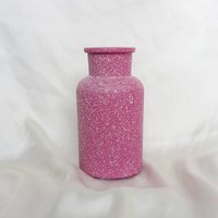 Rosa Bemalte Glasvase - Weiße Gesprenkelte Vase, Pinke Blumenschmuck, Dekorative Wohnbesteck, Blumen, Wohndekor von HeatherandBumble