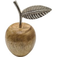 Apfel Aus Holz Mit Metallblatt Apfel Aus Holz Mit Metallblatt von HeathersDekoShop