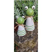 Metallfrosch Juteschleife Metallfrosch Juteschleife von HeathersDekoShop