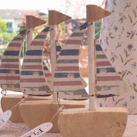 Segelboot Aus Holz Segelboot Aus Holz von HeathersDekoShop