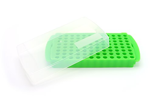 Heathrow HS2345D Reversible Micro Tube Rack, 96 Well, Green (Pack of 5) von Heathrow Scientific