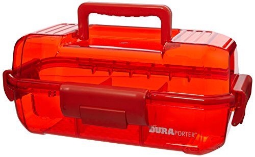 Heathrow Scientific HD120077 DuraPorter Flaschenträger mit Griff, Polycarbonate, Autoklavierbar, Rot von Heathrow Scientific