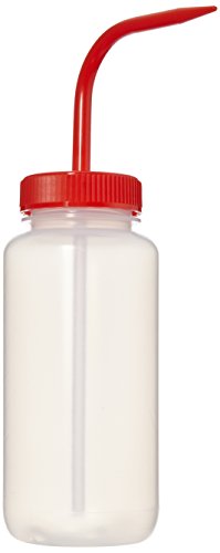 Heathrow Scientific HD120246 Sicherheitswaschflasche, 500 mL, Weithals, Rot (6-er Pack) von Heathrow Scientific