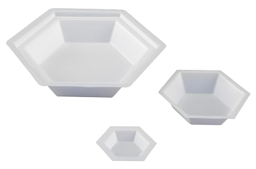 Heathrow Scientific HD14251A Wägeschälchen, Hexagonal, Antistatisch, Polystyrene, 38 mm Länge x 25 mm Breite x 9 mm Tiefe, Weiß (500-er Pack) von Heathrow Scientific
