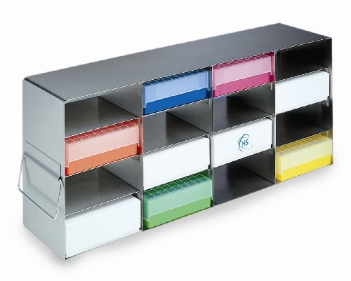Heathrow Scientific HD2862H Edelstahl-Rack mit Gefrierschränke, horizontal, 4 x 4 Fächer für 53 mm hohe Boxen von Heathrow Scientific
