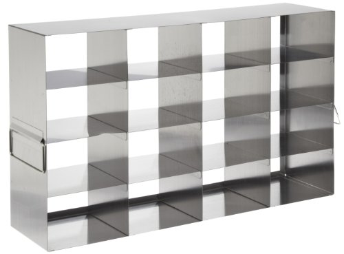 Heathrow Scientific HD2862KB Edelstahl-Rack mit Gefrierschränke, horizontal, 4 x 4 Fächer für 75 mm hohe Boxen von Heathrow Scientific