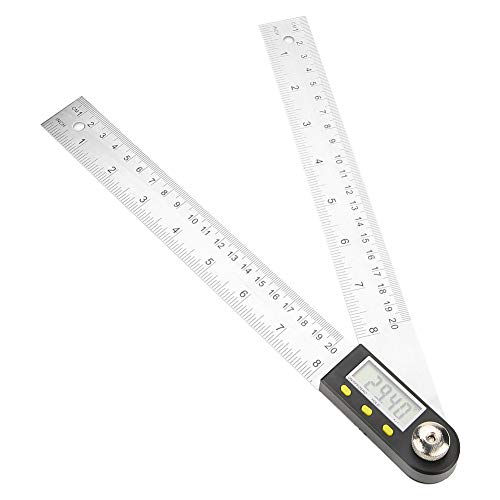 Heaveant Winkelmesser Lineal, 0-200mm Edelstahl Elektronischer Winkelmesser Digital Goniometer Winkelfinder Gehrungsmesser Lineal von Heaveant