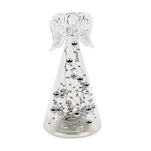 15cm Glas Weihnachtsengel Ornament mit Lichtern - Hängende oder freistehend von Heaven Sends