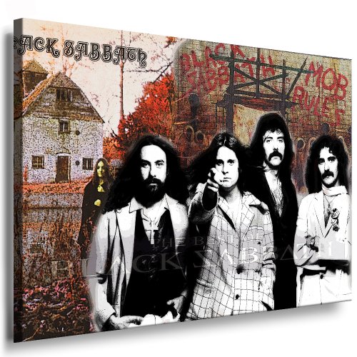 Heavy-Metal-Band " Black Sabbath Bild 100x70cm / Leinwandbild fertig auf Keilrahmen/Leinwandbilder, Wandbilder, Poster, Pop Art Gemälde, Kunst - Deko Bilder von Heavy-Metal-Band