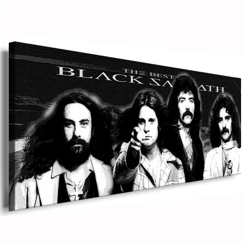 Heavy-Metal-Band Black Sabbath Pop Art Bild 120x50cm / Leinwandbild fertig auf Keilrahmen/Leinwandbilder, Wandbilder, Poster, Pop Art Gemälde, Kunst - Deko Bilder von Heavy-Metal-Band