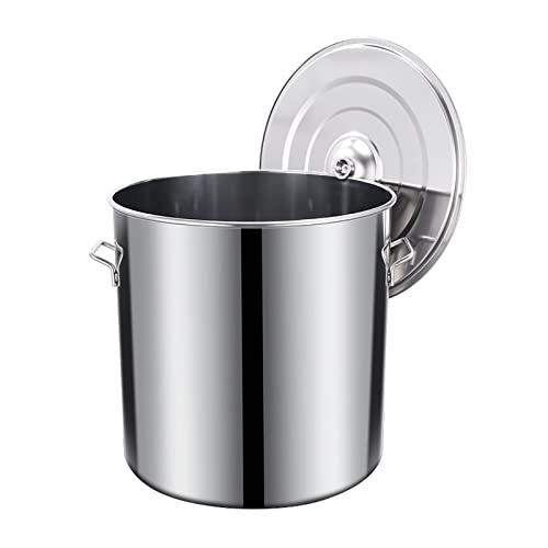 Heavy Gemüsetopf Großer Kochtopf, Edelstahl Stock Pot mit Deckel, Edelstahl Stock Pot Home Brew Pot Kochtopf (Size : 25 * 24cm(12L)) von Heavy